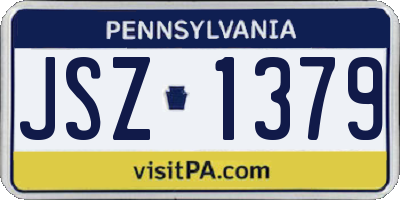 PA license plate JSZ1379