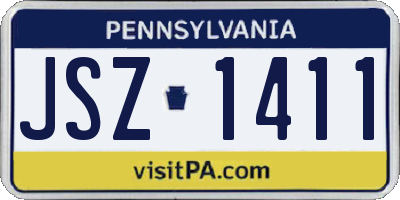 PA license plate JSZ1411
