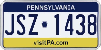 PA license plate JSZ1438