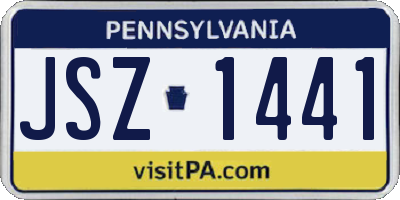 PA license plate JSZ1441