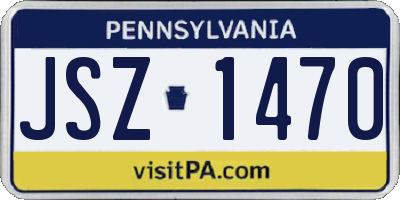 PA license plate JSZ1470