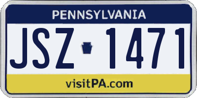 PA license plate JSZ1471