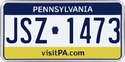 PA license plate JSZ1473
