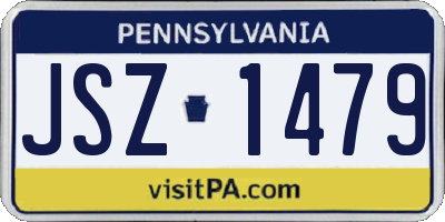 PA license plate JSZ1479