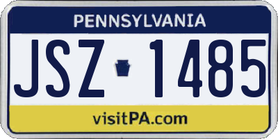 PA license plate JSZ1485