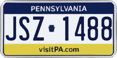 PA license plate JSZ1488