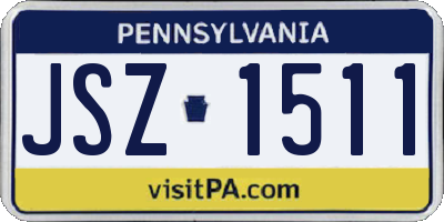 PA license plate JSZ1511