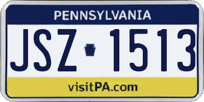 PA license plate JSZ1513