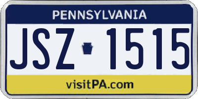 PA license plate JSZ1515