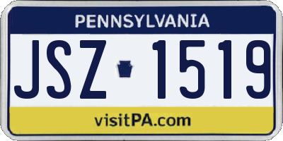 PA license plate JSZ1519