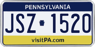 PA license plate JSZ1520