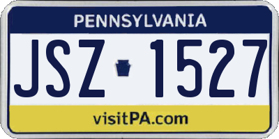 PA license plate JSZ1527