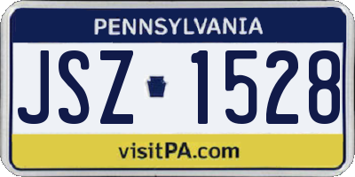 PA license plate JSZ1528