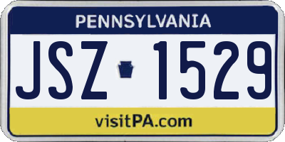 PA license plate JSZ1529