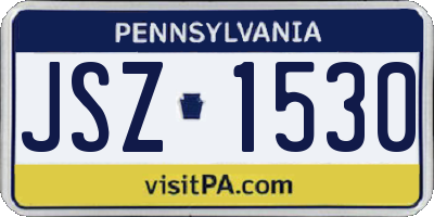 PA license plate JSZ1530