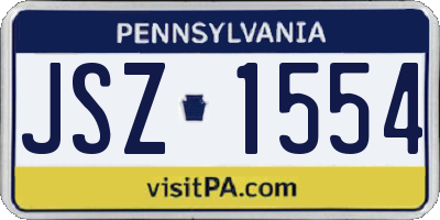 PA license plate JSZ1554