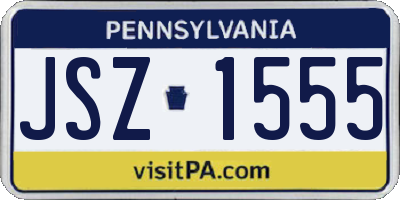 PA license plate JSZ1555
