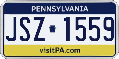 PA license plate JSZ1559
