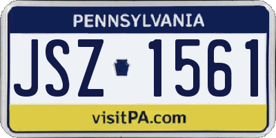 PA license plate JSZ1561