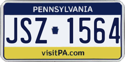 PA license plate JSZ1564