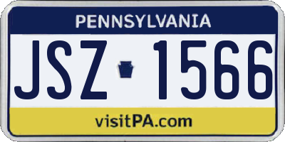 PA license plate JSZ1566