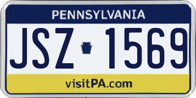 PA license plate JSZ1569