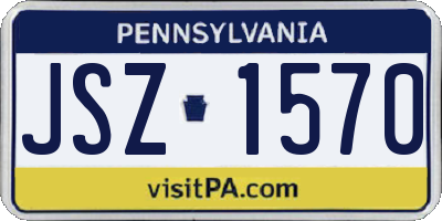 PA license plate JSZ1570