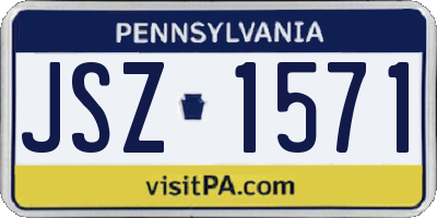 PA license plate JSZ1571