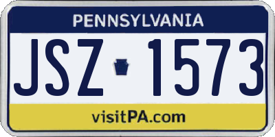 PA license plate JSZ1573