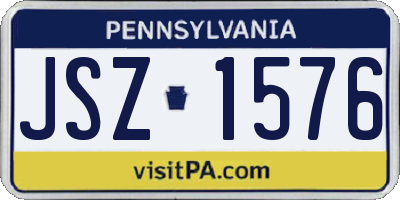 PA license plate JSZ1576