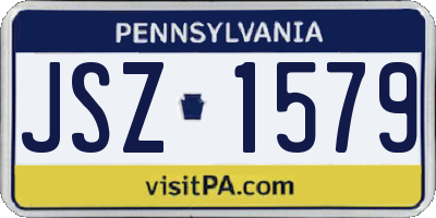 PA license plate JSZ1579