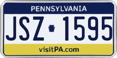 PA license plate JSZ1595