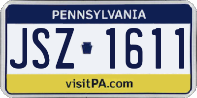 PA license plate JSZ1611