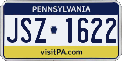 PA license plate JSZ1622