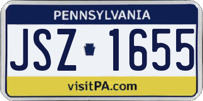 PA license plate JSZ1655