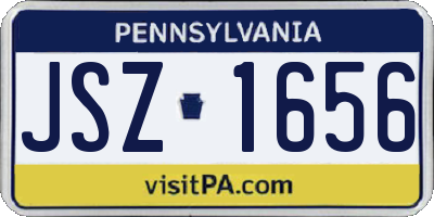 PA license plate JSZ1656