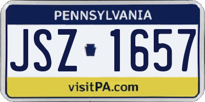 PA license plate JSZ1657