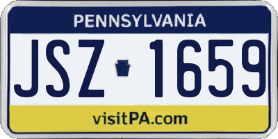 PA license plate JSZ1659