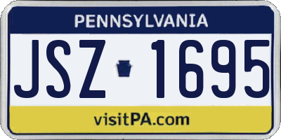 PA license plate JSZ1695