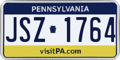 PA license plate JSZ1764
