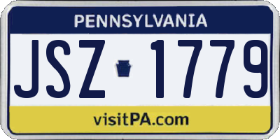 PA license plate JSZ1779