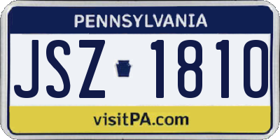 PA license plate JSZ1810