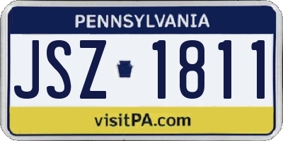 PA license plate JSZ1811