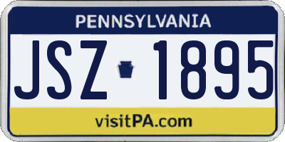 PA license plate JSZ1895