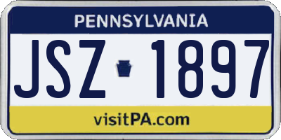 PA license plate JSZ1897