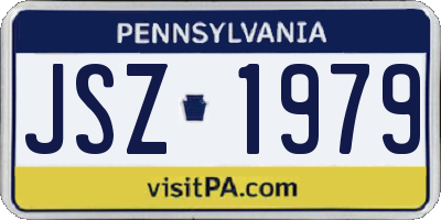 PA license plate JSZ1979