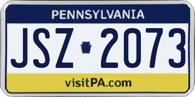 PA license plate JSZ2073