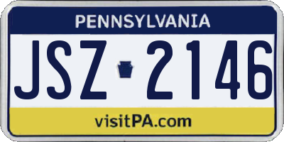 PA license plate JSZ2146