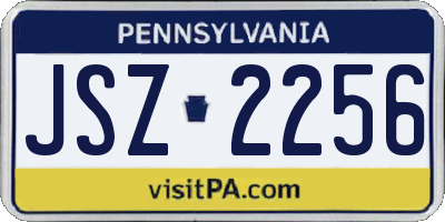 PA license plate JSZ2256
