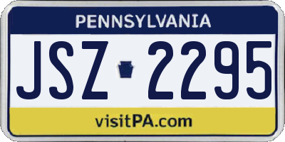 PA license plate JSZ2295